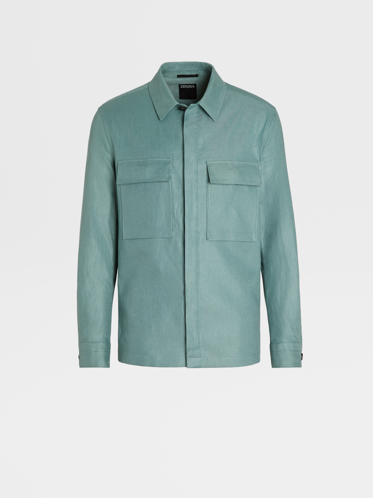 Sobrecamisa en Lino Puro Verde Agua
